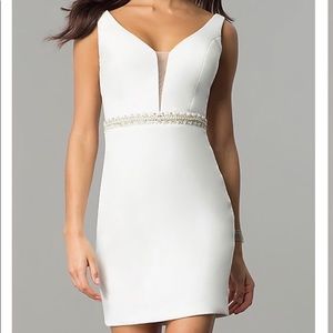 Short Nina Canacci Party Dress with Open V-Back